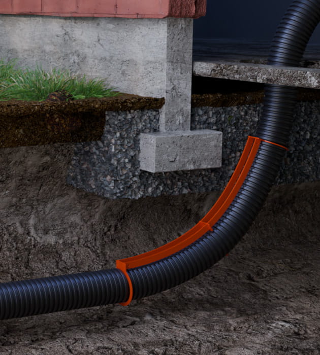 Putkien vienti tekniseen tilaan 