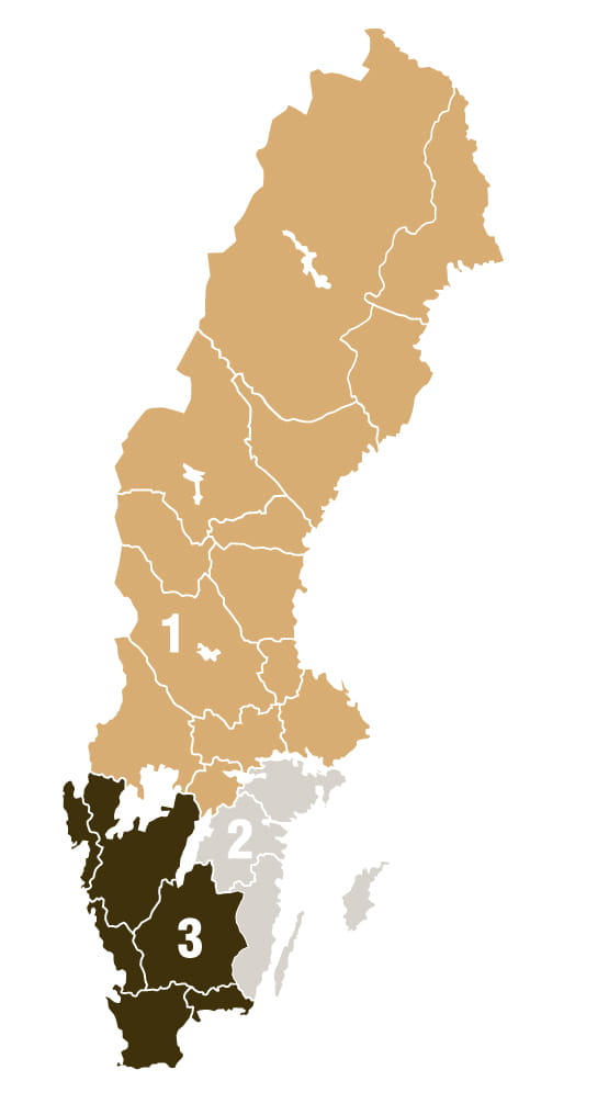 Aluejakokartta ruotsi 